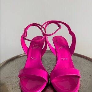 Christian Louboutin Zeppa Chick 85mm Patent Leather Wedges